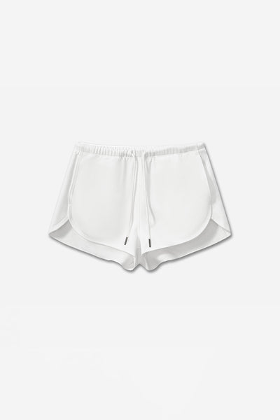 Women's Summer Cotton Drawstring Curved-Hem Athletic Shorts
