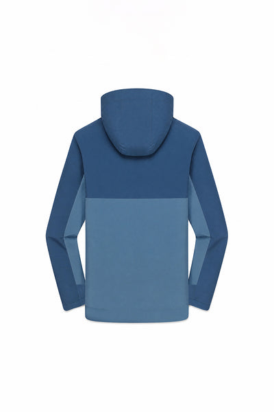 Men's Fall Winter Colorblock Hooded Windproof Shell Jacket