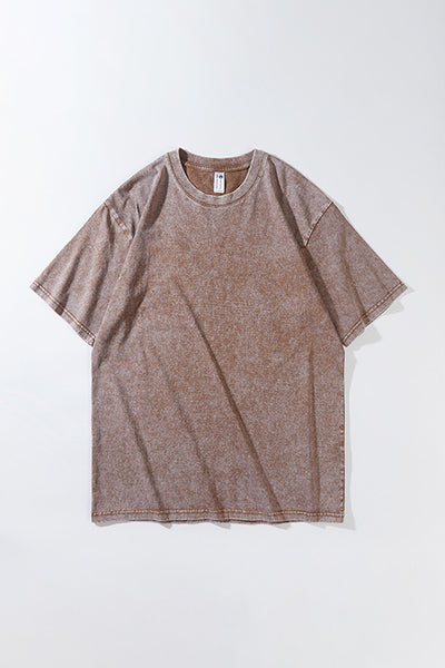 Men's Summer Vintage Washed Drop-Shoulder Oversized T-Shirt