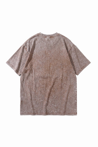 Women's Summer Vintage Washed Drop-Shoulder Oversized Tee