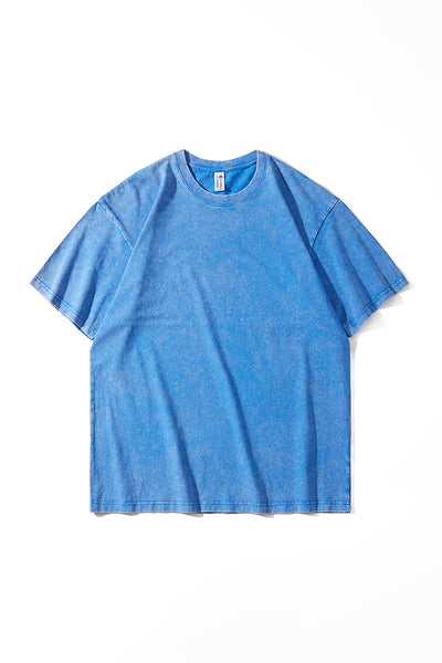 Men's Summer Vintage Washed Drop-Shoulder Oversized T-Shirt