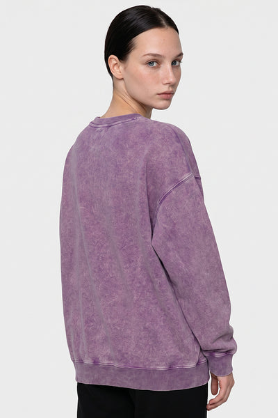 Women's Fall Winter Vintage Loose Crewneck Cotton Sweatshirt