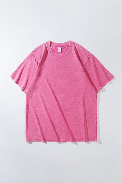 Men's Summer Vintage Washed Drop-Shoulder Oversized T-Shirt