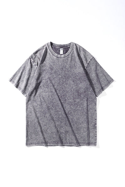 Women's Summer Vintage Washed Drop-Shoulder Oversized Tee