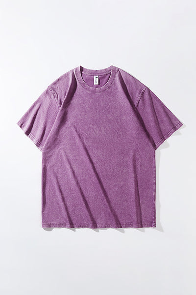 Women's Summer Vintage Washed Drop-Shoulder Oversized Tee