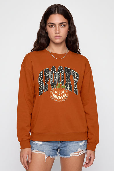 Unisex Fall Clothing Halloween Spooky Pumpkin Sweatshirt
