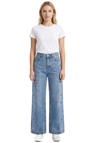 Women's Vintage High Waist Loose Wide Leg Jeans