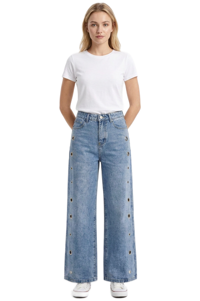 Women's Vintage High Waist Loose Wide Leg Jeans