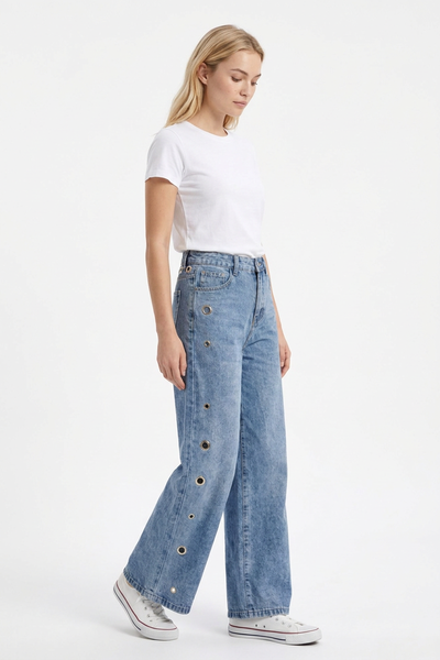 Women's Vintage High Waist Loose Wide Leg Jeans