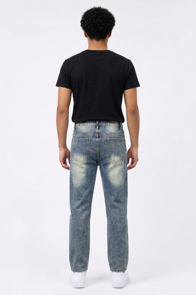 Men's Vintage Wash Straight Leg Jeans