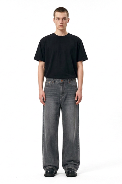 Men's Vintage Wash Baggy Wide Leg Jeans