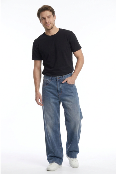 Men's Soft Loose Wide Leg Jeans