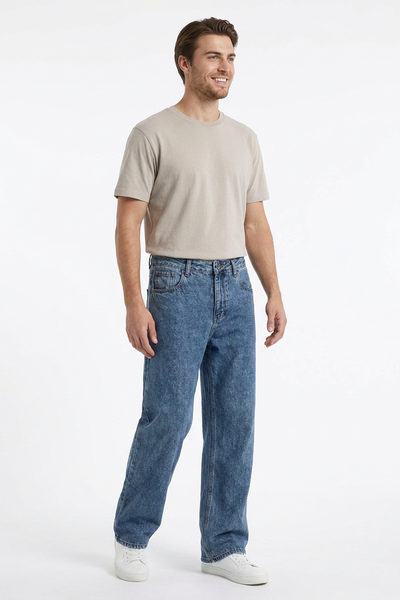 Men's Vintage Wash Straight Leg Jeans