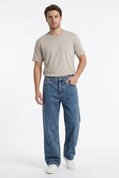 Men's Vintage Wash Straight Leg Jeans