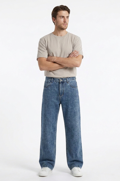 Men's Vintage Wash Straight Leg Jeans