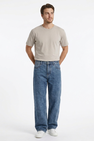 Men's Vintage Wash Straight Leg Jeans
