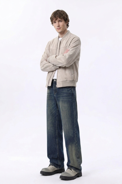 Men's Vintage Wash Straight Leg Jeans