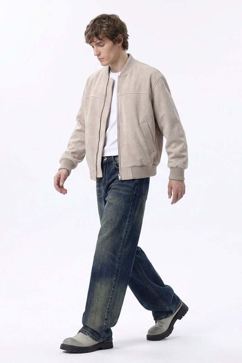 Men's Vintage Wash Straight Leg Jeans
