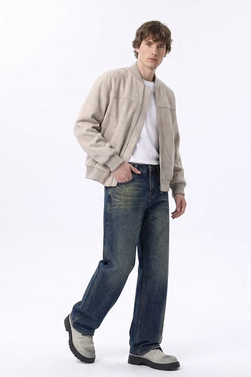 Men's Vintage Wash Straight Leg Jeans