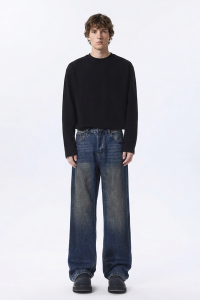 Men's Dirty Wash Straight Leg Jeans