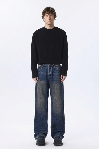 Men's Dirty Wash Straight Leg Jeans