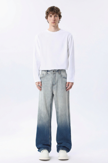 Men's Gradient Wash Relaxed Straight Leg Jeans