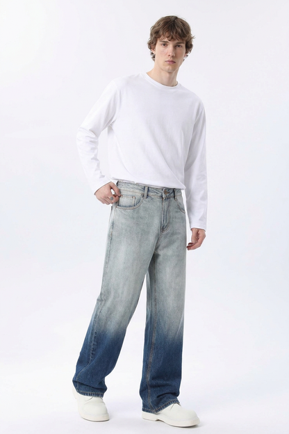 Men's Gradient Wash Relaxed Straight Leg Jeans