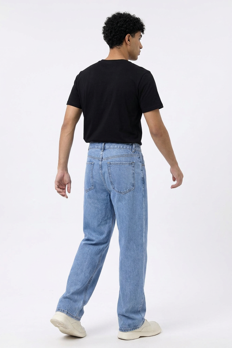 Men's Wash Straight Leg Jeans