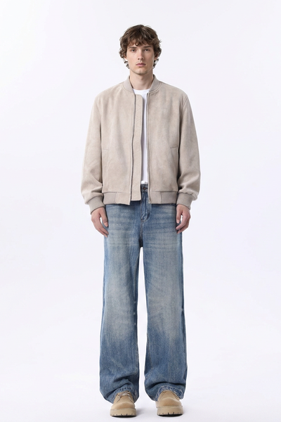Men's Vintage Wash Relaxed Straight Leg Jeans
