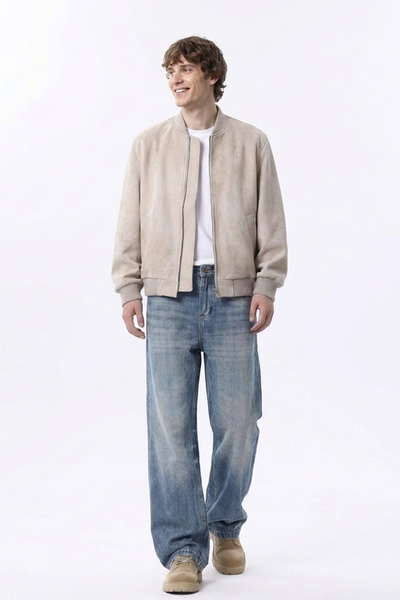 Men's Vintage Wash Relaxed Straight Leg Jeans