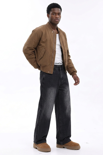 Men's Vintage Wash Loose Wide Leg Jeans