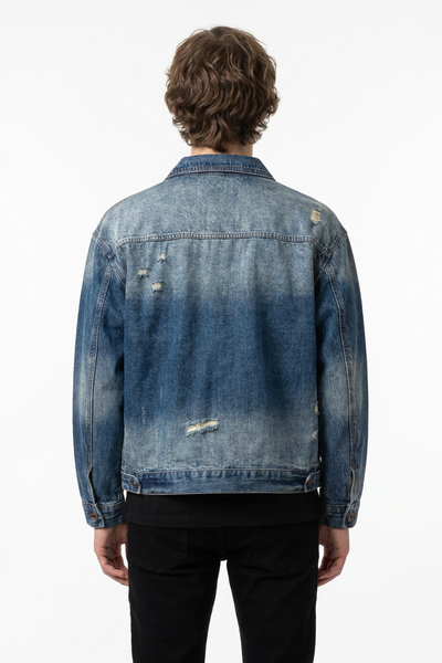 Men's 100% Cotton Vintage Wash Denim Jacket