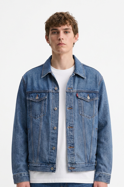 Men's Classic Washed Blue Denim Jacket