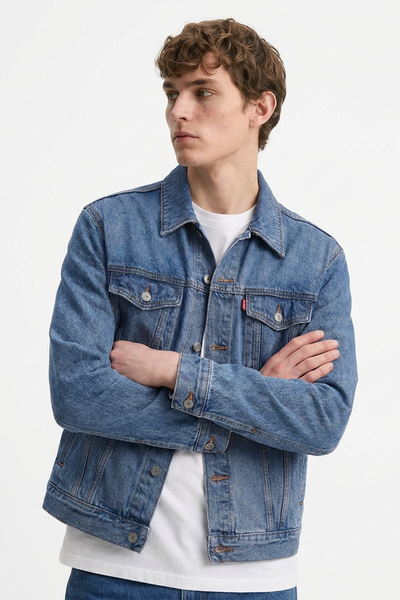 Men's Classic Washed Blue Denim Jacket