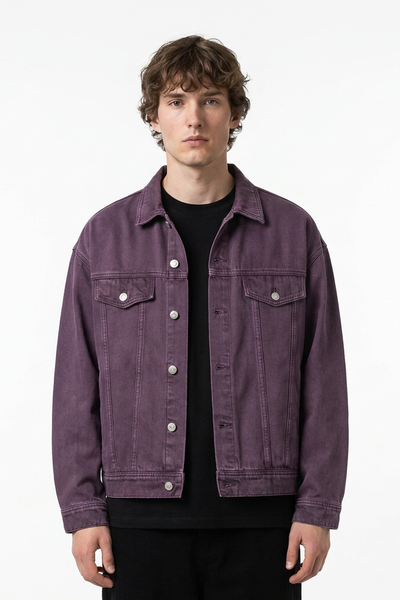 Men's Vintage Wash Heavyweight Relaxed Fit Denim Jacket