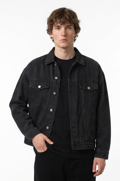 Men's Vintage Wash Heavyweight Relaxed Fit Denim Jacket