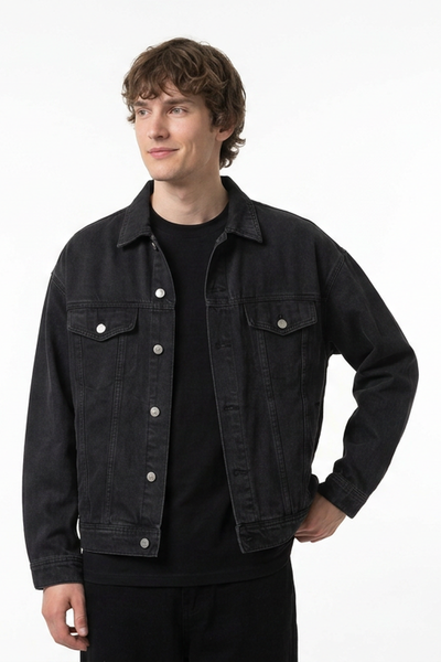 Men's Vintage Wash Heavyweight Relaxed Fit Denim Jacket