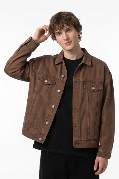 Men's Vintage Wash Heavyweight Relaxed Fit Denim Jacket